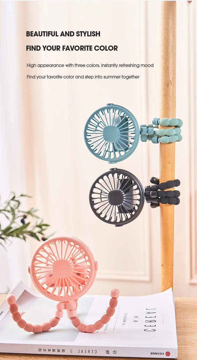 Clip-On Stroller Fan