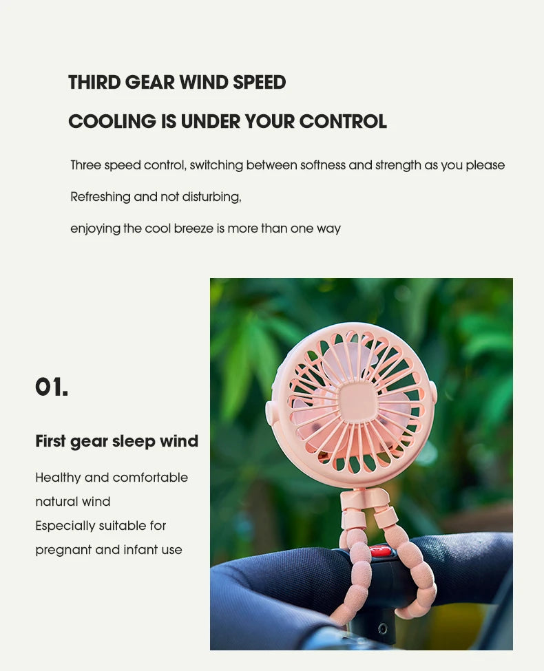 Clip-On Stroller Fan