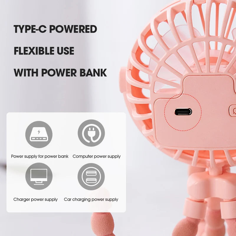 Clip-On Stroller Fan
