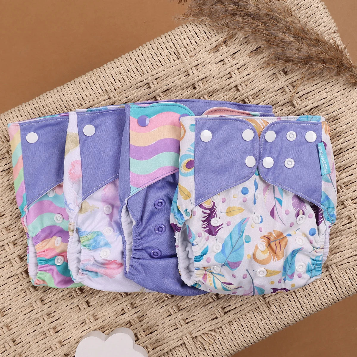 Reusable Cloth Diapers (4-Pack)