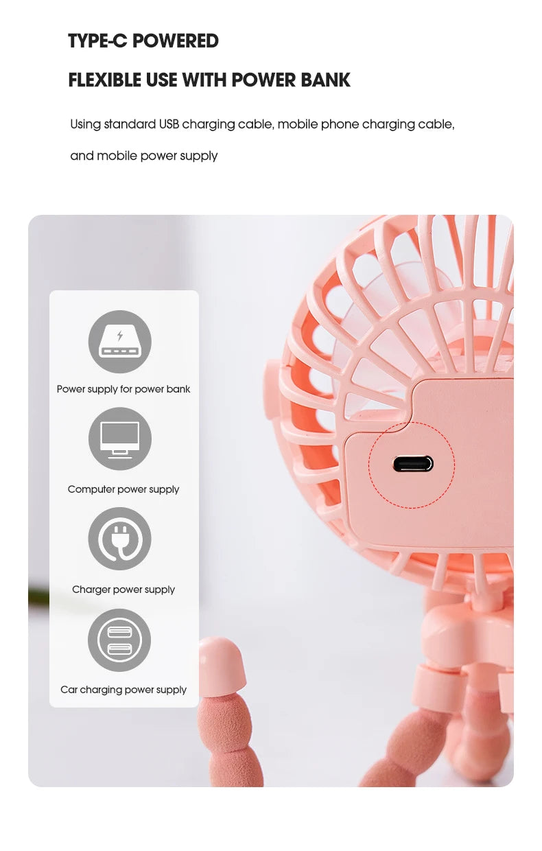 Clip-On Stroller Fan