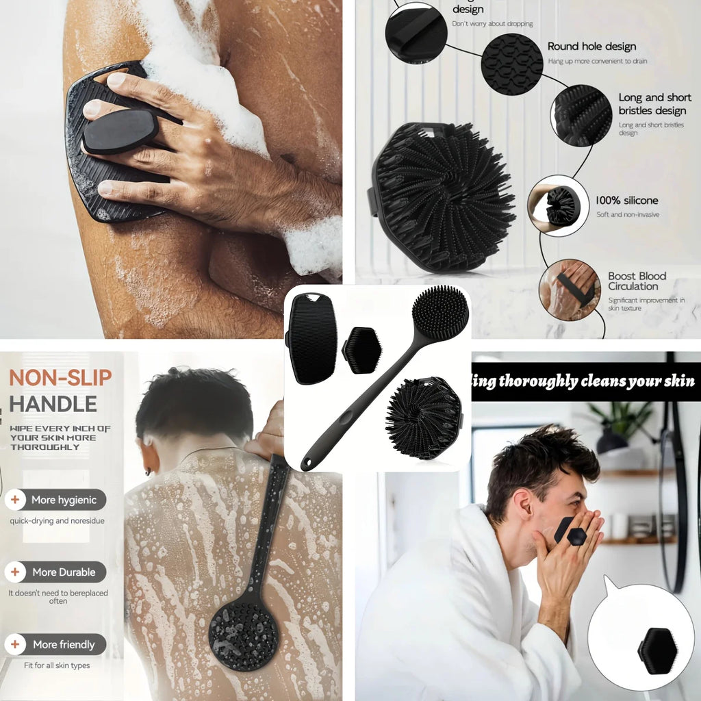 Silicone Bath Brush Set