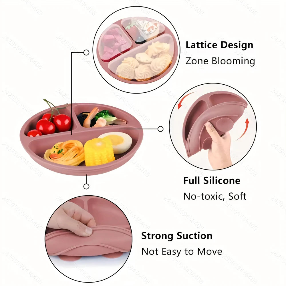 Suction Toddler Plate with Lid