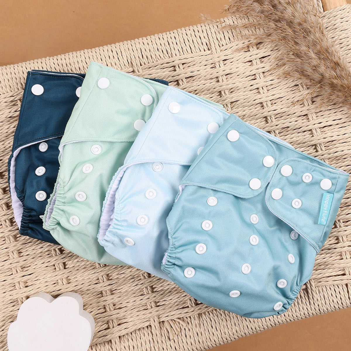 Reusable Cloth Diapers (4-Pack)