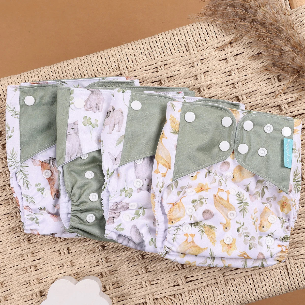 Reusable Cloth Diapers (4-Pack)