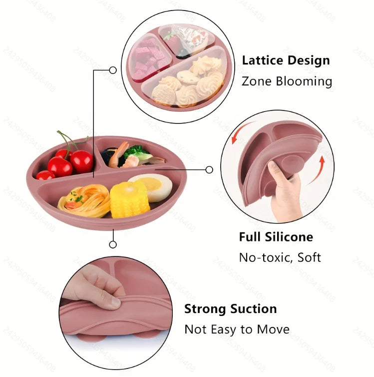 Suction Toddler Plate with Lid