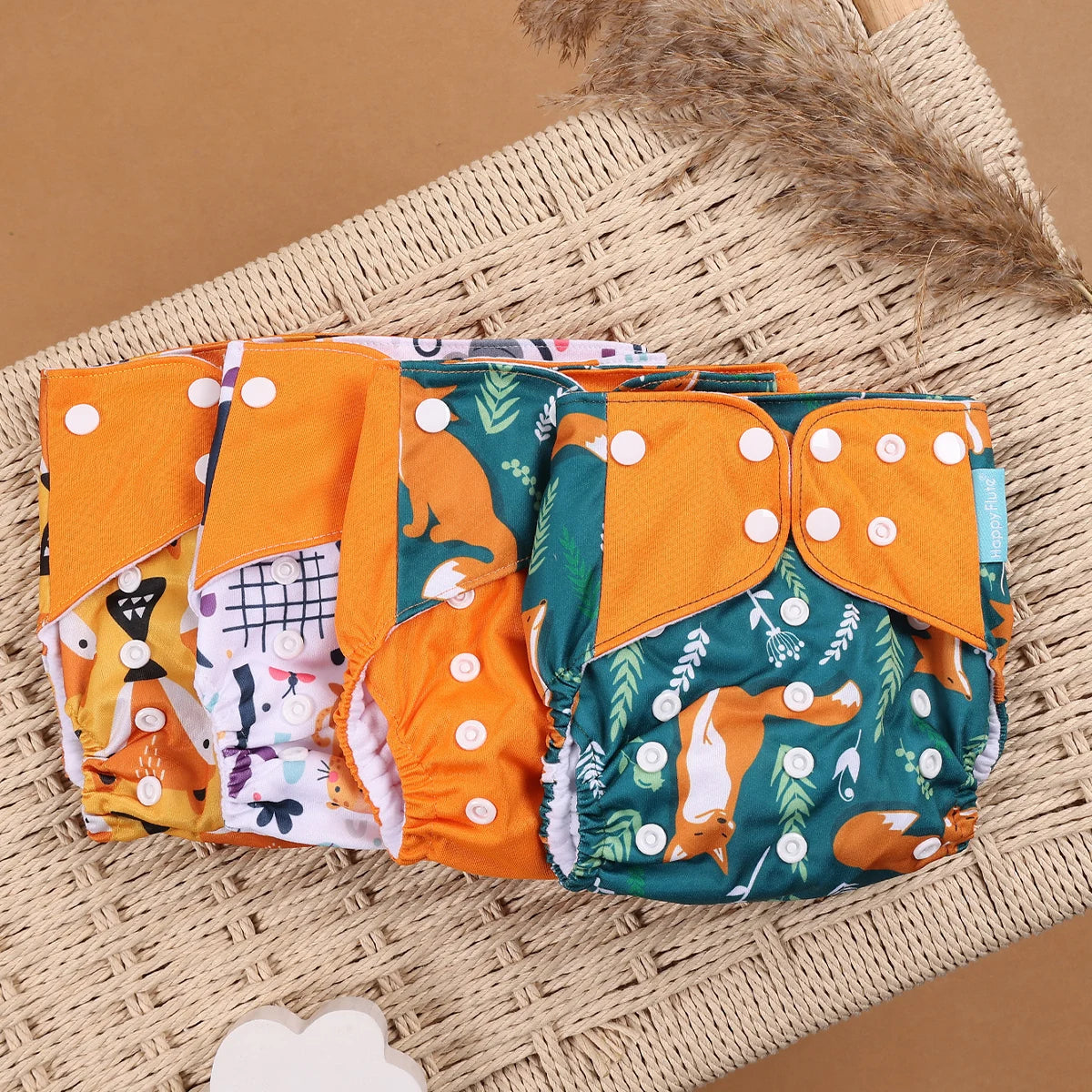 Reusable Cloth Diapers (4-Pack)
