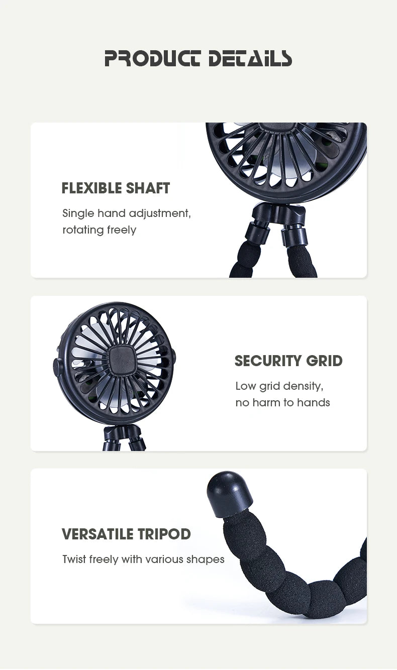 Clip-On Stroller Fan
