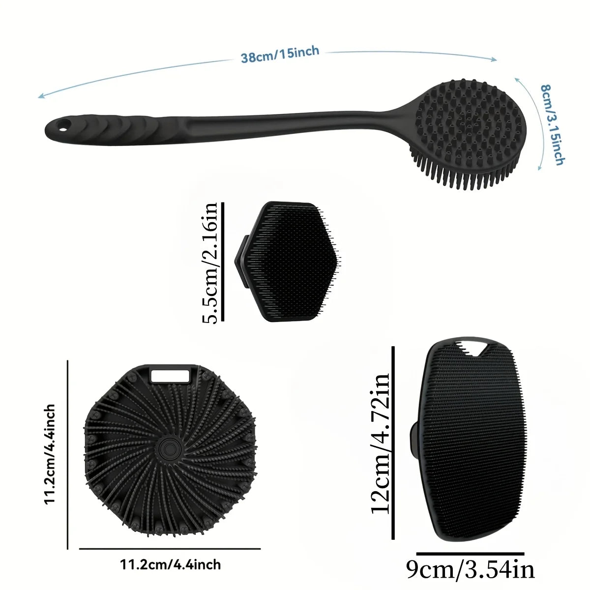 Silicone Bath Brush Set
