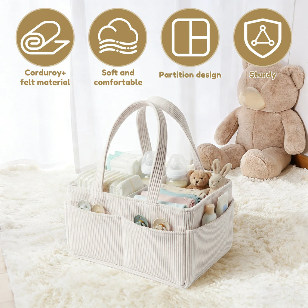 Corduroy Diaper Caddy