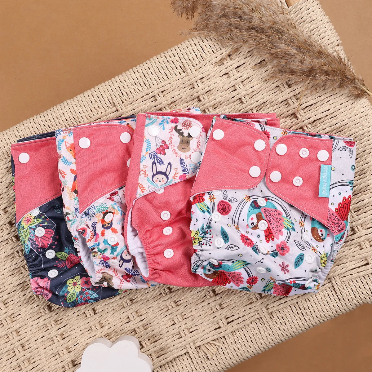 Reusable Cloth Diapers (4-Pack)