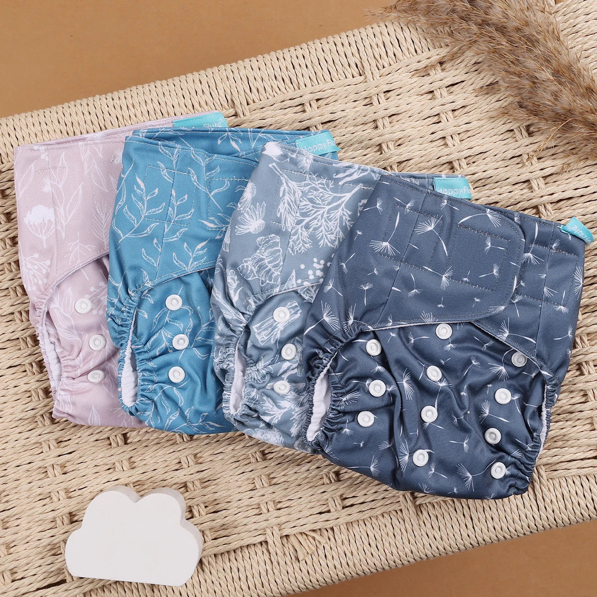 Reusable Cloth Diapers (4-Pack)